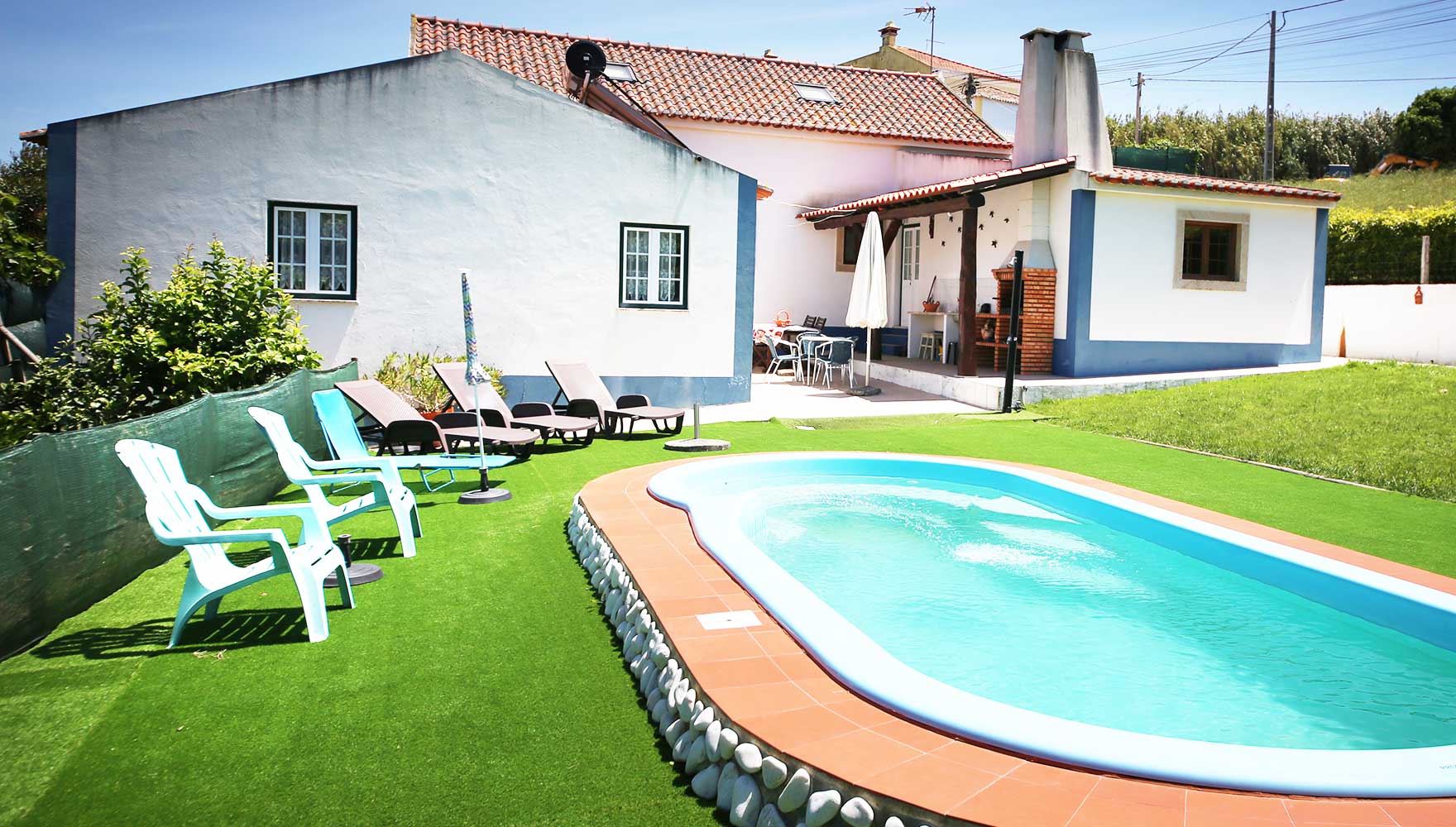 villa, private garden and pool