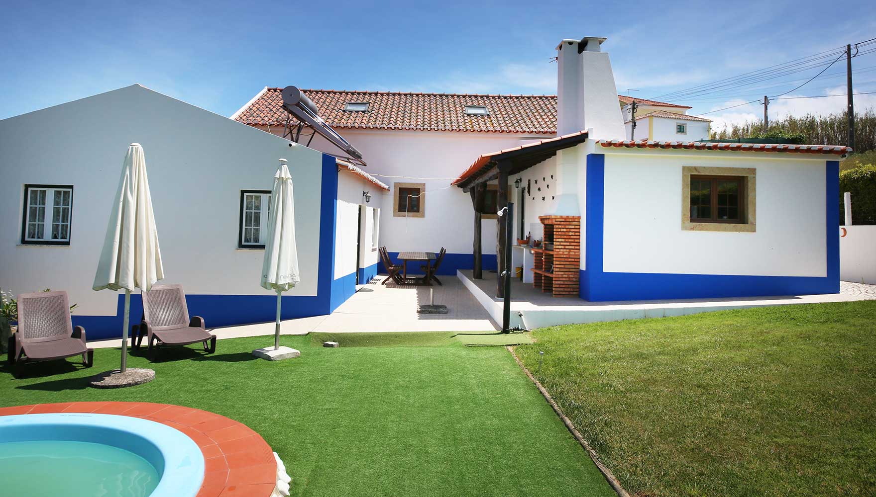 villa, private garden and pool